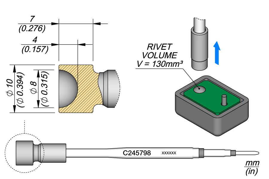 C245798 - Heat Staking Cartridge Ø 8